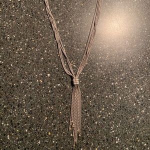 David Yurman Diamond Willow Tassel Pendant Necklac